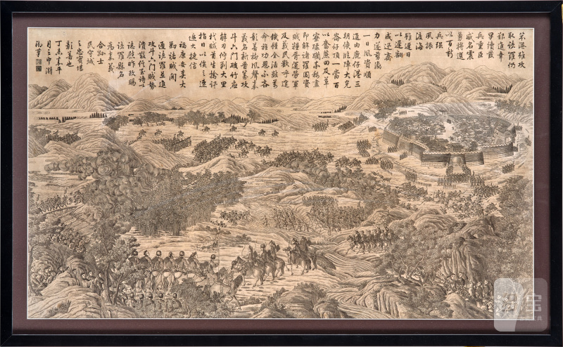 A set of six copper-plate prints of The Pacification of Taiwan, Qing dynasty, Qianlong period | 清乾隆 《平定臺灣戰圖》六幅 - 图6